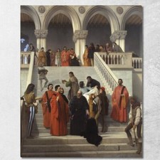 Gli Ultimi Momenti Del Doge Marino Faliero Francesco Hayez, fhy46 quadro stampa 