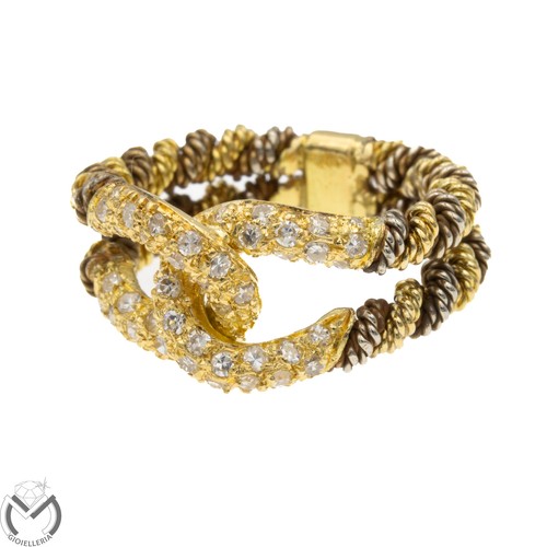 Anello oro giallo nero - anello, 18