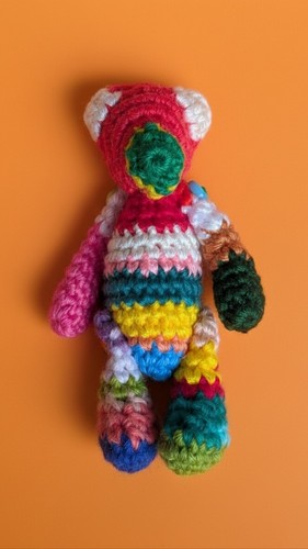 Portachiavi orso amigurumi