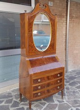 TRUMEAU RIBALTA IN NOCE , RADICA E ACERO STILE PAOLO BUFFA ORIGINALE ANNI '50