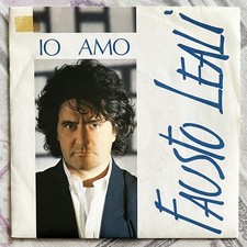 FAUSTO LEALI 7" 45 GIRI "IO AMO / NOTTE D'AMORE" 1987 CBS 650376 7 SANREMO RARO