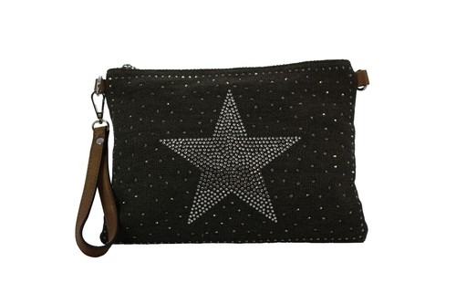 Bauletto clutch canvas - clutch, con