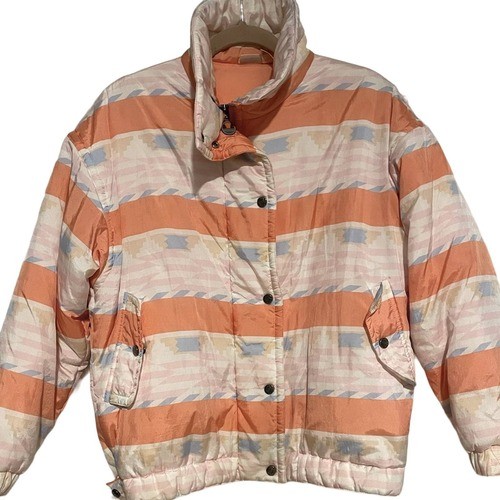 Giacca puffer vintage - a, righe