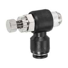 Valvola controllo flusso aria 5/32 OD x 1/8 NPT spinta per collegare raccordo linea aria nero
