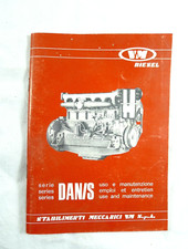 VECCHIO motore VM DIESEL DAN/S 1156 1154 TRIESTE CENTO   MANUALE CAMION BARCA