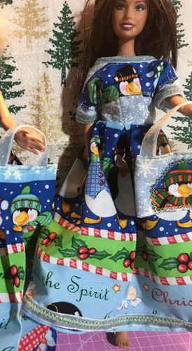 Barbie dress handmade holiday - barbie,
