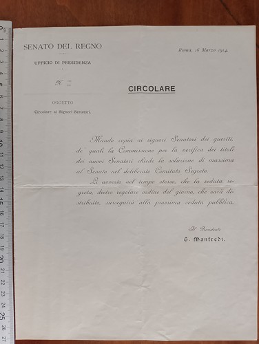 Senato del regno circolare - senato,