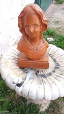 VECCHIA SCULTURA busto               IN LEGNO  DI DONNA - ALTEZZA CM 31x18