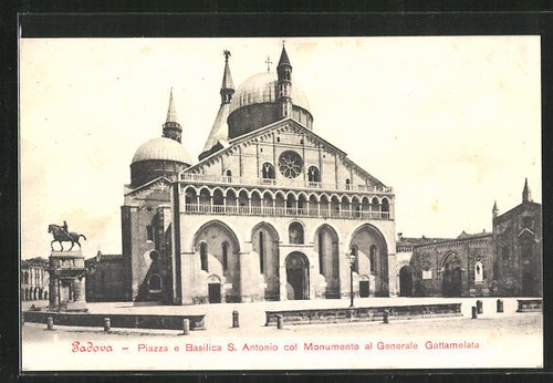 Cartolina padova piazza e - padova,,