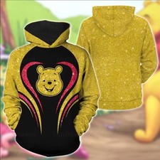 FELPA CON CAPPUCCIO Winnie The Pooh 3D regalo Halloween miglior prezzo regalo di Natale taglia us