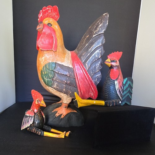 Set tre galline gallo - galline, in