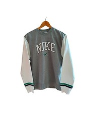 Nike felpa girocollo In Cotone Grigio Unisex stile college Taglia S Uomo 