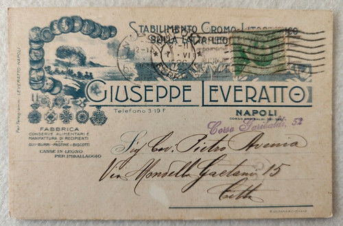 Cartolina napoli pubblicitarie - napoli,
