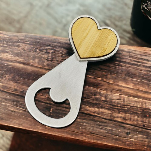 Apribottiglie cuore legno - cuore,