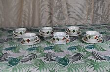 S5819 STUPENDO SET 6 GRANDI TAZZE IN CERAMICA RICHARD GINORI MONDOVÌ BEGONIA