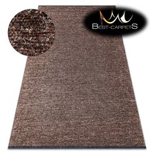 Moderno pratico TAPPETO FIRENZE monocolore tessuto piatto nappe marrone massello