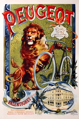 Poster peugeot stile - stile, vintage
