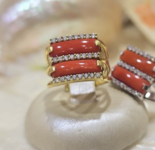 Anello corallo rosso naturale - corallo,
