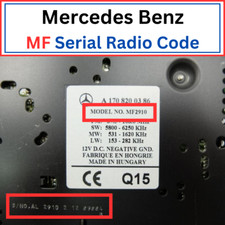 Codice radio per MERCEDES BENZ