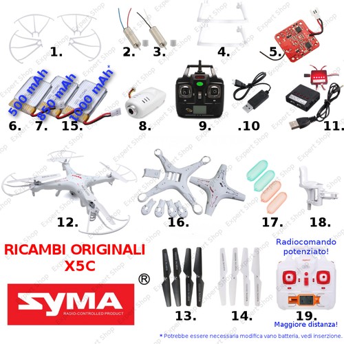 Ricambi drone syma x5c - ricambi, eliche