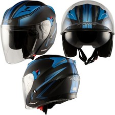 Casco Jet Moto Scooter Doppia