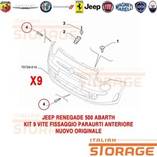 JEEP RENEGADE 500 ABARTH KIT 9 VITE FISSAGGIO PARAURTI ANTERIORE 51827981