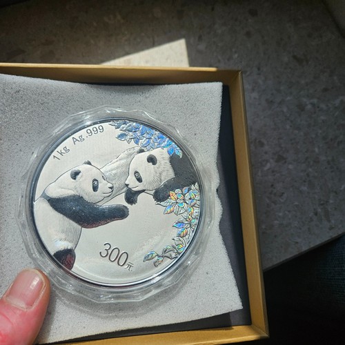 Cina argento panda 300 - cina, 1