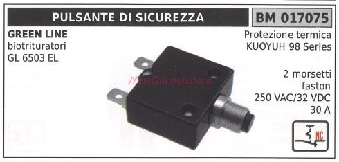 Pulsante sicurezza green - pulsante,