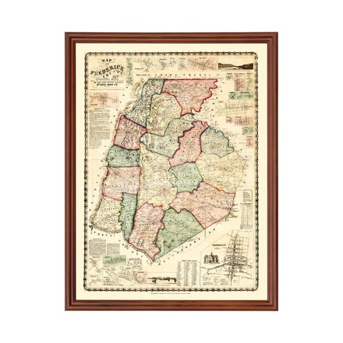 Vecchia mappa della contea - , di