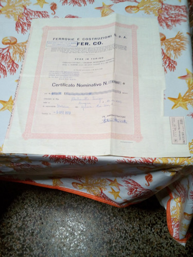 Certificato nominativo - certificato,