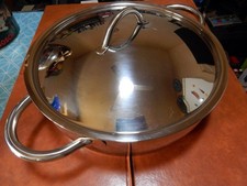 Tegame Mepra, since 1947, in acciaio INOX 18/10, 9 x 30 cm con coperchio