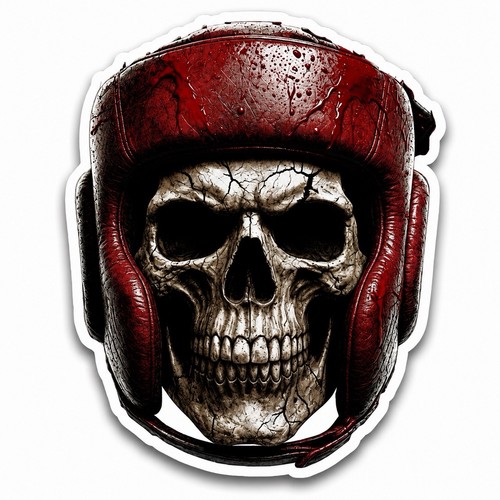 Boxe teschio adesivo scatola - teschio,