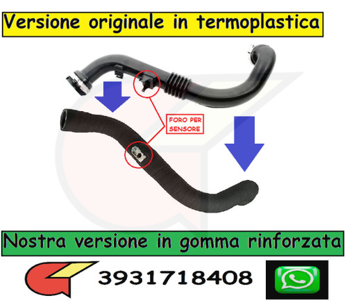 Tubo manicotto intercooler - tubo,