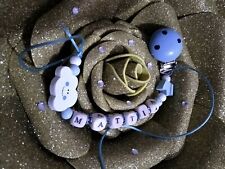 Catenella portaciuccio/succhiotto personalizzata con nome BAMBINO ciucci MAM NUK