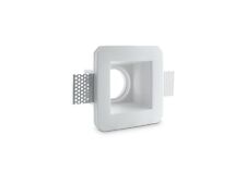 FARETTO DA INCASSO IN GESSO QUADRATO A SCOMPARSA PER LAMPADE ALOGENE E LED NUOVO
