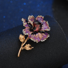 Spilla fiore smaltato colorato