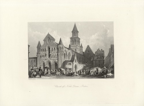 Poitiers chiesa notre - poitiers,, notre-dame