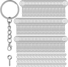 100 Pezzi Anelli Portachiavi, D'Argento Anelli Aperti 25Mm, Anello Cerchio Porta