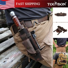 TOURBON Survival Tracker Coltello Fodero Cintura Fondina Orizzontale Strumento Sacchetto Regalo US
