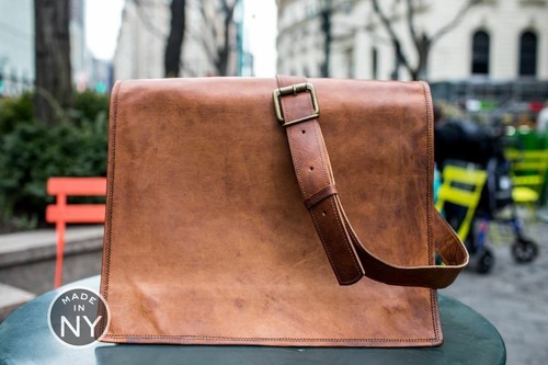 Borsa pelle messenger - in,