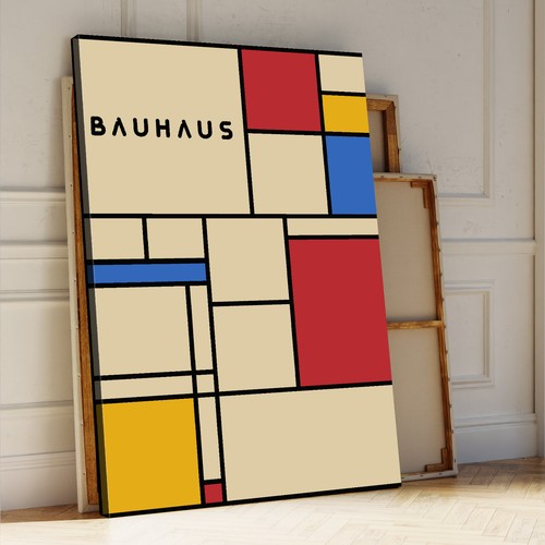 Quadro mondrian bauhaus stampa - mondrian,
