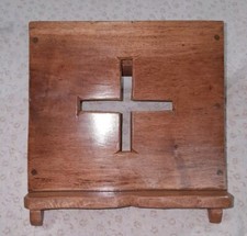 Leggio del Priore Templare riproduzione artigianale legno Noce antico riciclato 