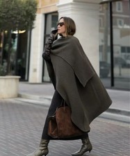 Cappotto mantello misto lana