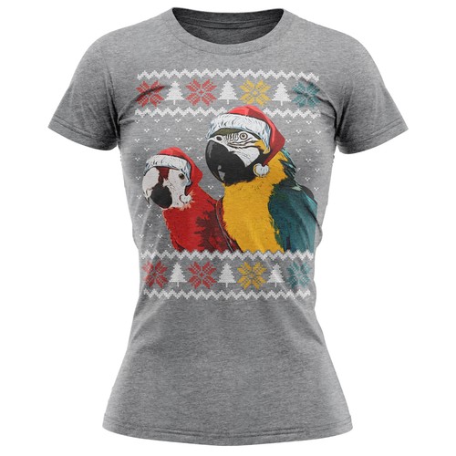 Shirt pappagallo natalizio - t-shirt,