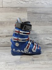 Lange Comp Team 70 Youth Ski Boots Size 3 Blue Silver 