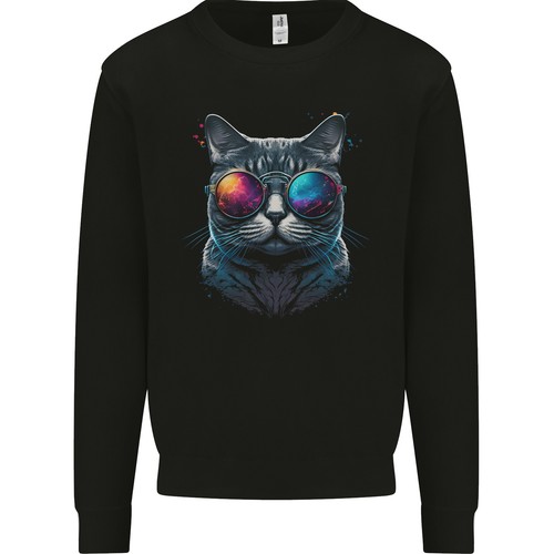 Gatto figo con occhiali - un,