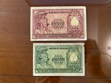 LOTTO 2 BANCONOTE LIRE 50 100