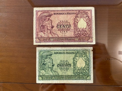 Lotto banconote lire 100 - lotto, 50