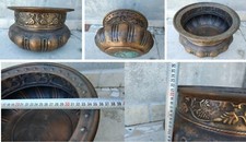 Vaso o sottovaso lavorato in rame originale dell'epoca con misura 36X21 vintage
