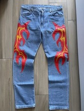 Moschino Rare Studded Leather Denim Jeans Pants Luxury Jeremy Scott Retail $1500